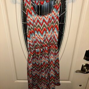 Vibrant Zigzag Patterned Dress